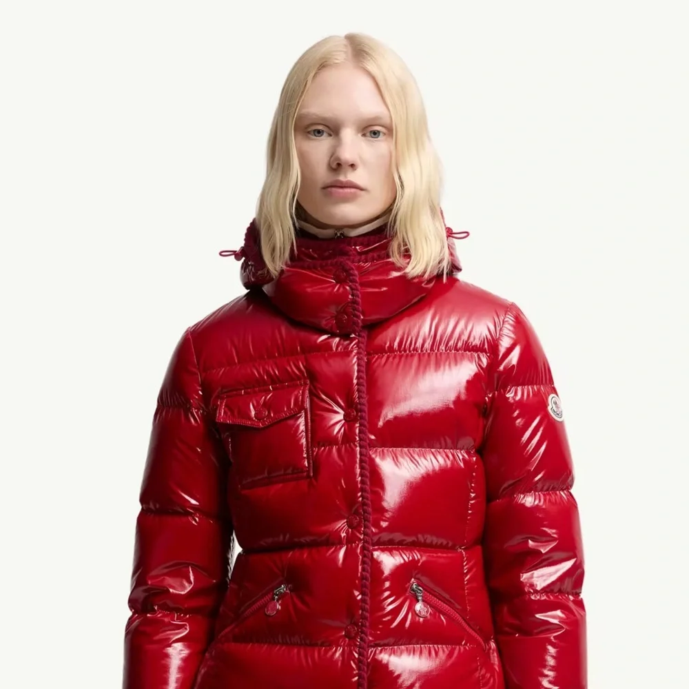 Glareins Braided Trim Hooded Short Down Jacket - Picture 4 of 10